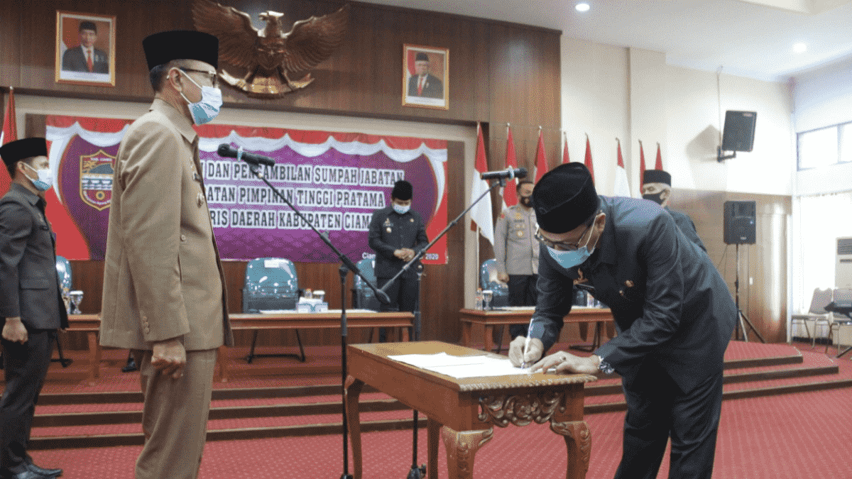 dr h tatang resmi dilantik Sekda Kabupaten Ciamis