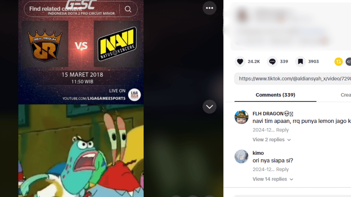 Meme NAVI vs RRQ Ramai di TikTok, Kenapa